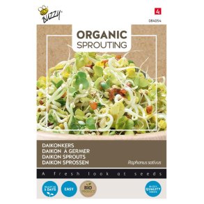 Radise spirer - Raphanus sativus - �kologiske fr� - BUZZY� ORGANIC SPROUTING 