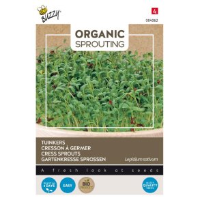 Karse spirer - Lepidium sativum - �kologiske fr� - BUZZY� ORGANIC SPROUTING 