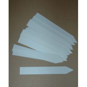 Planteskilte af plast - stor Hvide